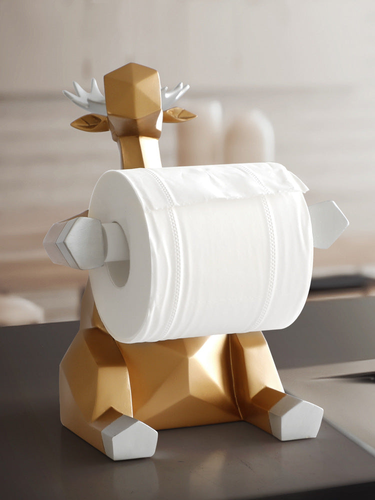 Nordic Minimalist Deer Tissue Holder for Home Use