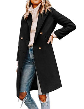 Women's New Mid-Length Woolen Coat