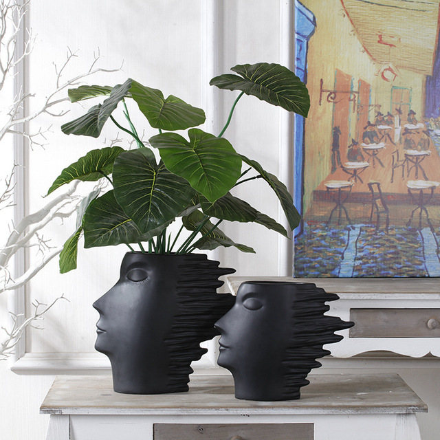 Nordic Modern Minimalist Home Decor Abstract Face Vase