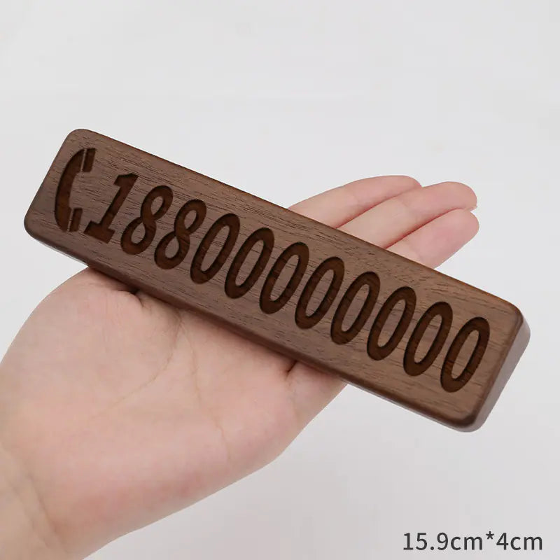 Walnut Car Temporary Parking Sign with Creative Design - Joomcy