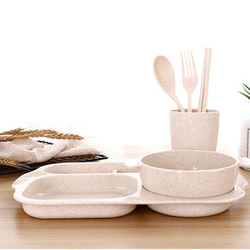 Wheat Dinnerware Set for Kids - Plates and Bowls