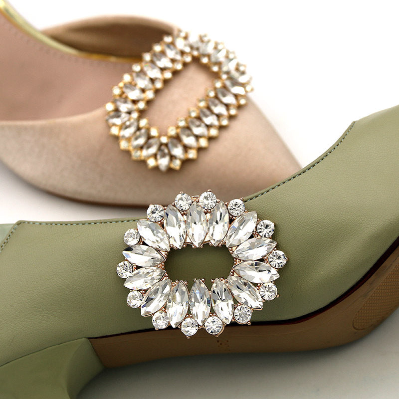 Crystal Rhinestone Removable Shoe Buckle Accessories