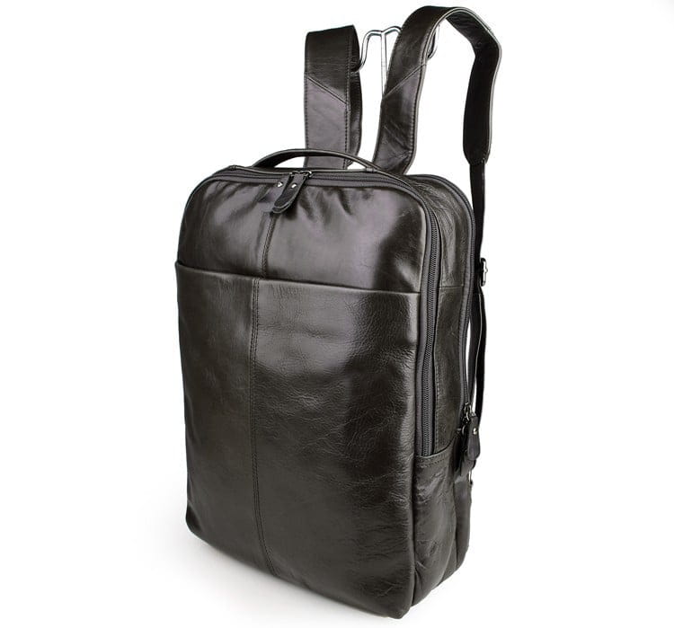 Top Layer Leather Computer Backpack