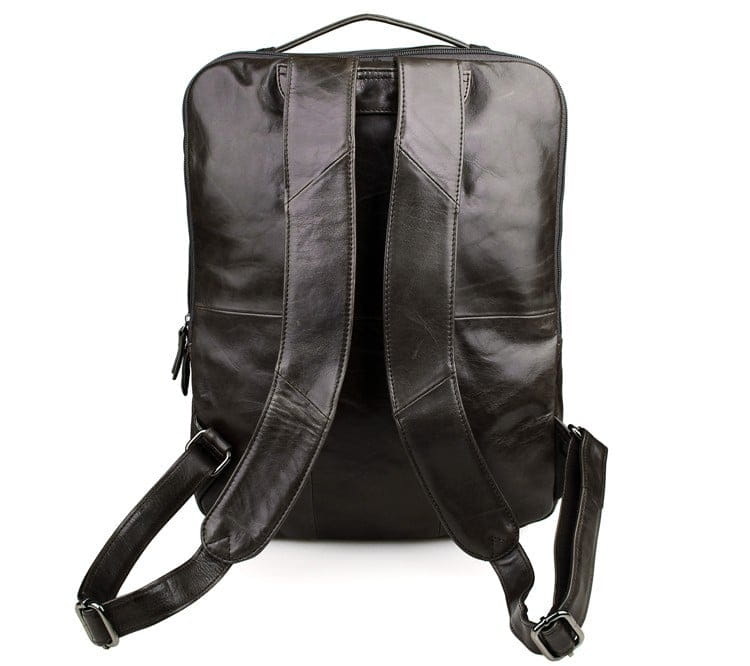 Top Layer Leather Computer Backpack