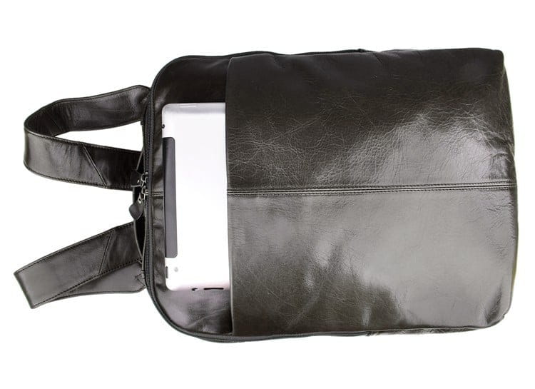 Top Layer Leather Computer Backpack