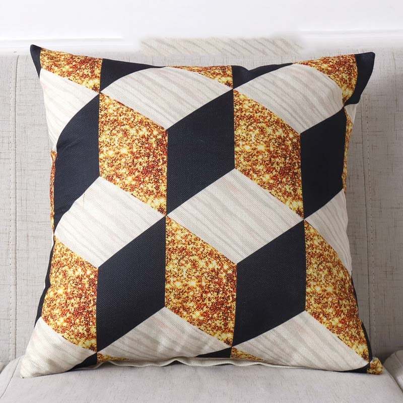 Simple Geometric Retro Pillowcase Design