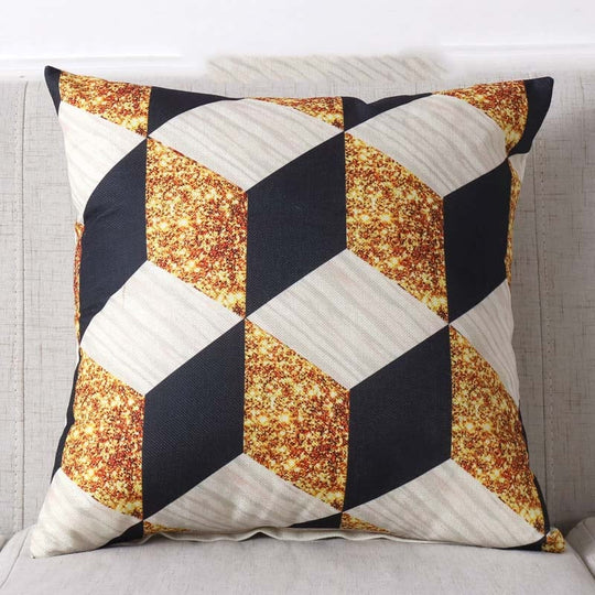 Simple Geometric Retro Pillowcase Design