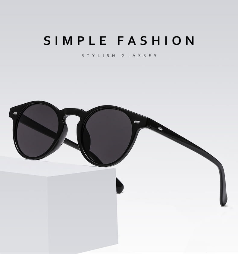Retro Round Frame Sunglasses