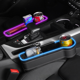 "New RGB Car Seat Gap Storage Box with Charging"