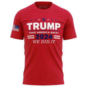 We Did It Trump T-Shirt USA Flag President 47 Trump Shirts for Men Election Winner 2024