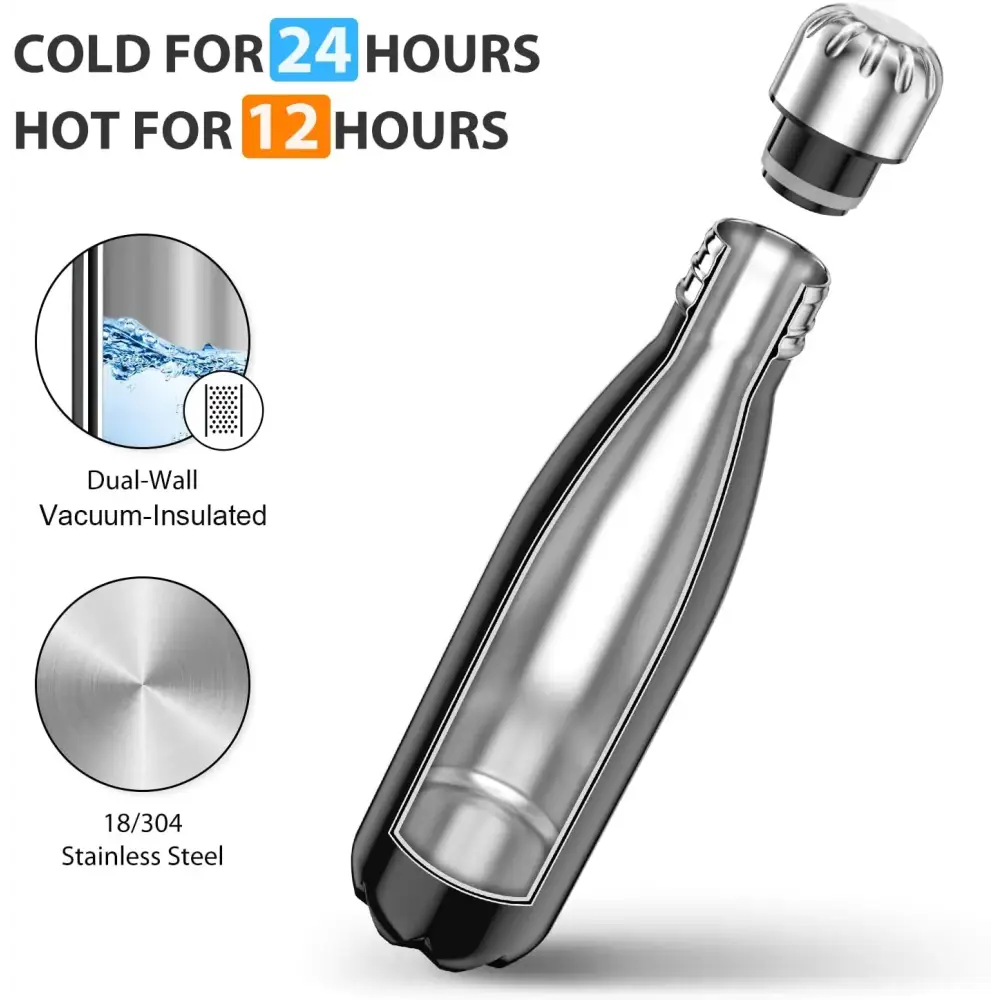 17oz Stainless Steel Water Bottle