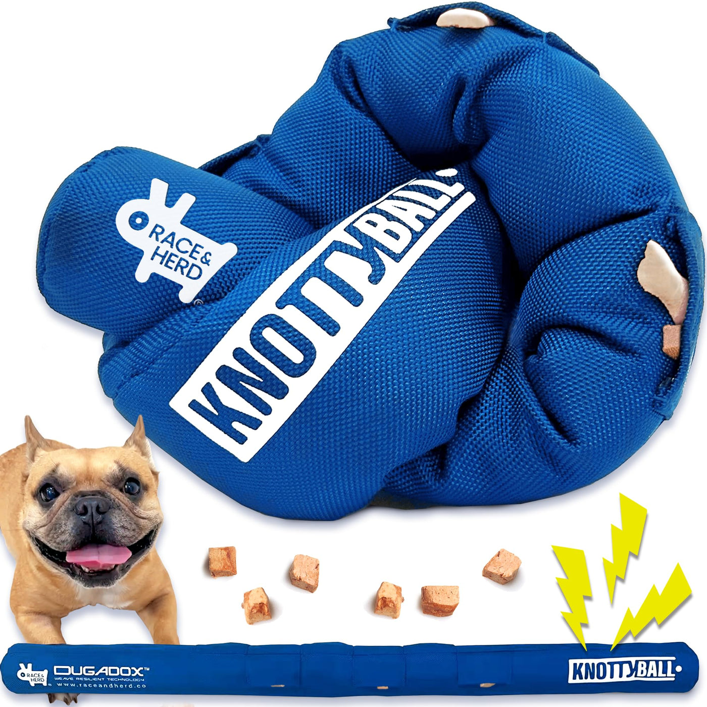 KnottyBall Dog Toys Interactive Snuffle Ball and Puzzle Toy for Any Size Dogs Sniffle Ball Encourages Natural Foraging Skills Slow Feeding Dog Enrichment Toys for Training and Stress Relief