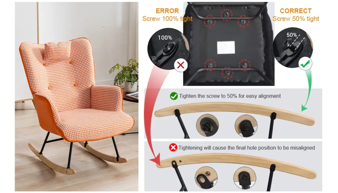 Fabric Rocking Chair In The Nursery