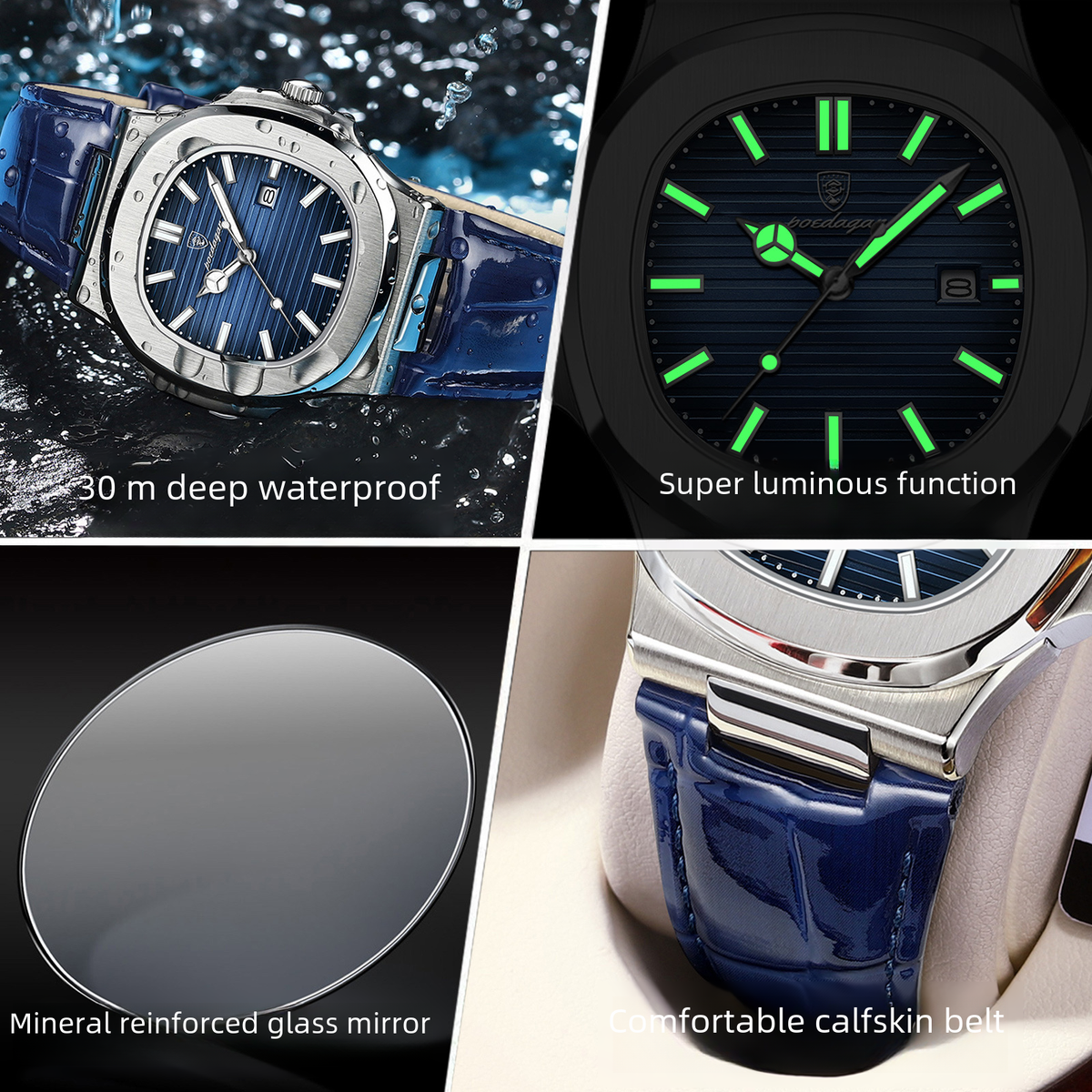 Swiss Ultra-Thin Men's Fashion Waterproof Quartz Watch