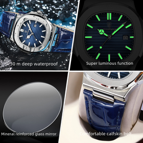 Swiss Ultra-Thin Men's Fashion Waterproof Quartz Watch