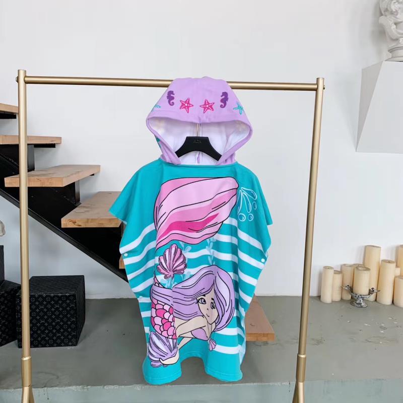 Children's Hooded Bathrobe with Soft, Absorbent Towel