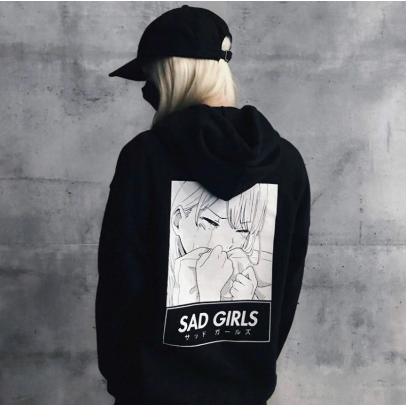 Men's Fleece Hoodie, Casual Cartoon Sweatshirt