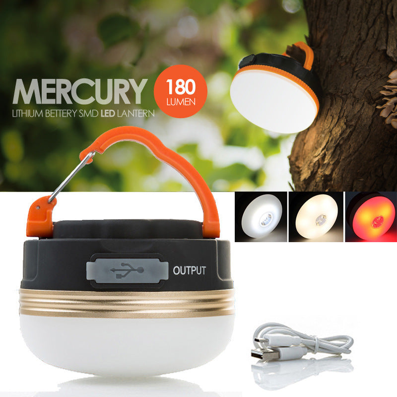 Portable LED Retro Camping Lantern with Flame Effect