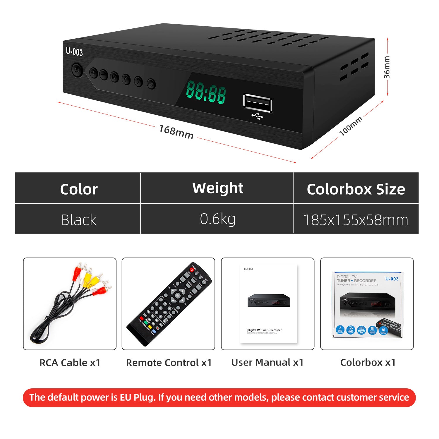 ATSC 1080P HD Digital Receiver for North America