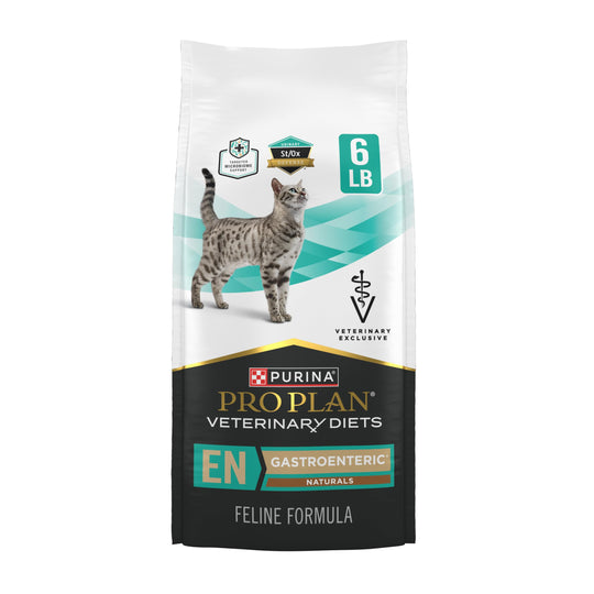 Purina Pro Plan Veterinary Diets EN Gastroenteric Naturals With Added Vitamins Minerals and Nutrients Feline Formula Natural Dry Cat Food - 6 lb. Bag