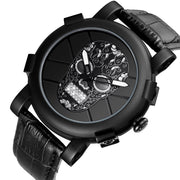 Stylish Men's Quartz Watch with Skull Design