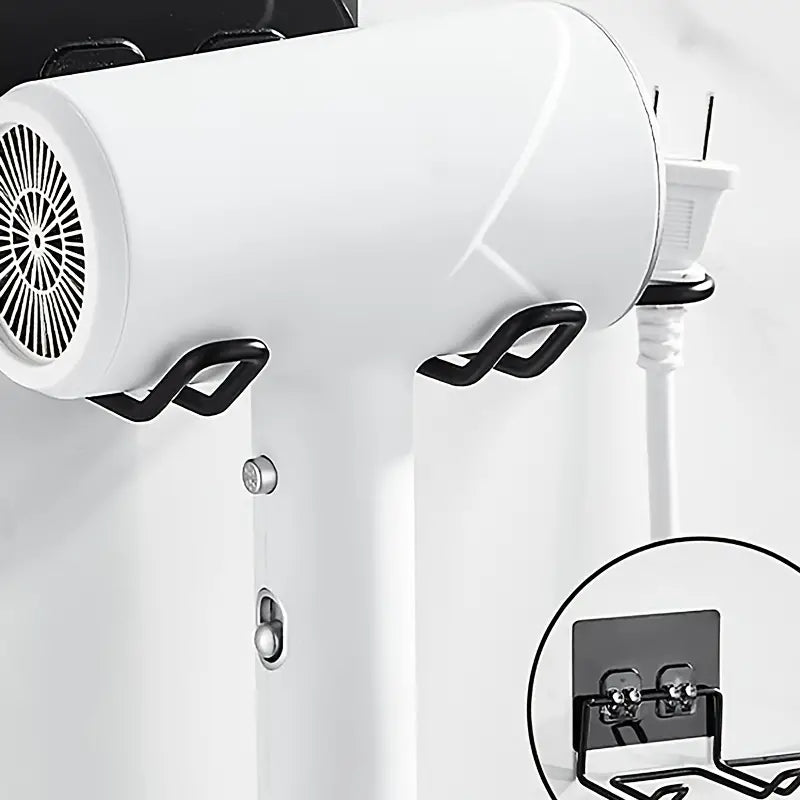 Stainless Steel Wall Mounted Hair Dryer Storage Rack