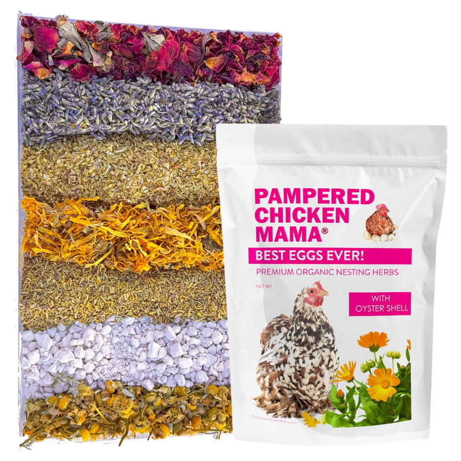Pampered Chicken Mama Backyard Chicken Treats for Great Eggs - All-Natural Backyard Chicken Feed Supplies - Hen Treats for The Best Eggs Ever - High Calcium Supplement for Chickens (8 pounds)