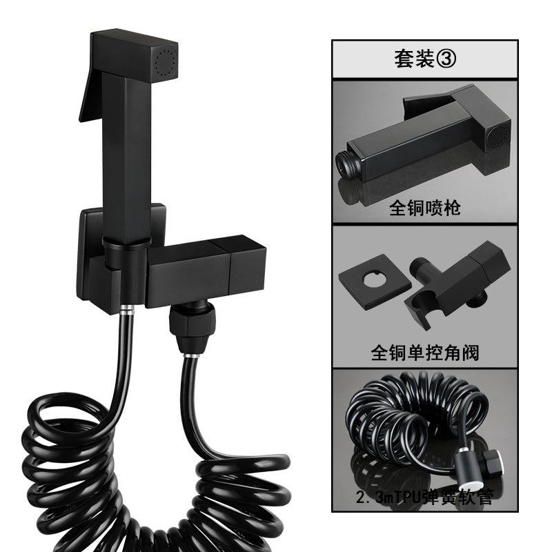 "High-Pressure Copper Toilet Bidet Sprayer Set"