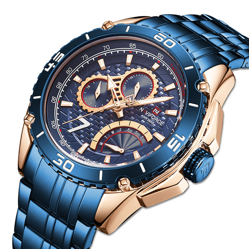 NAVIFORCE Men's Luxury Military Quartz Watch (3ATM)