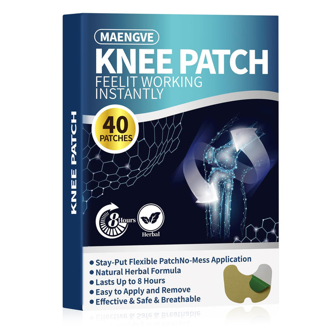 Maengve Knee Pain Relief Patch 40 Count- for Knee Neck Shoulder Back and Bone-on-Bone Hot Patch 8 Hours of Long-Lasting Joint Pain Relief