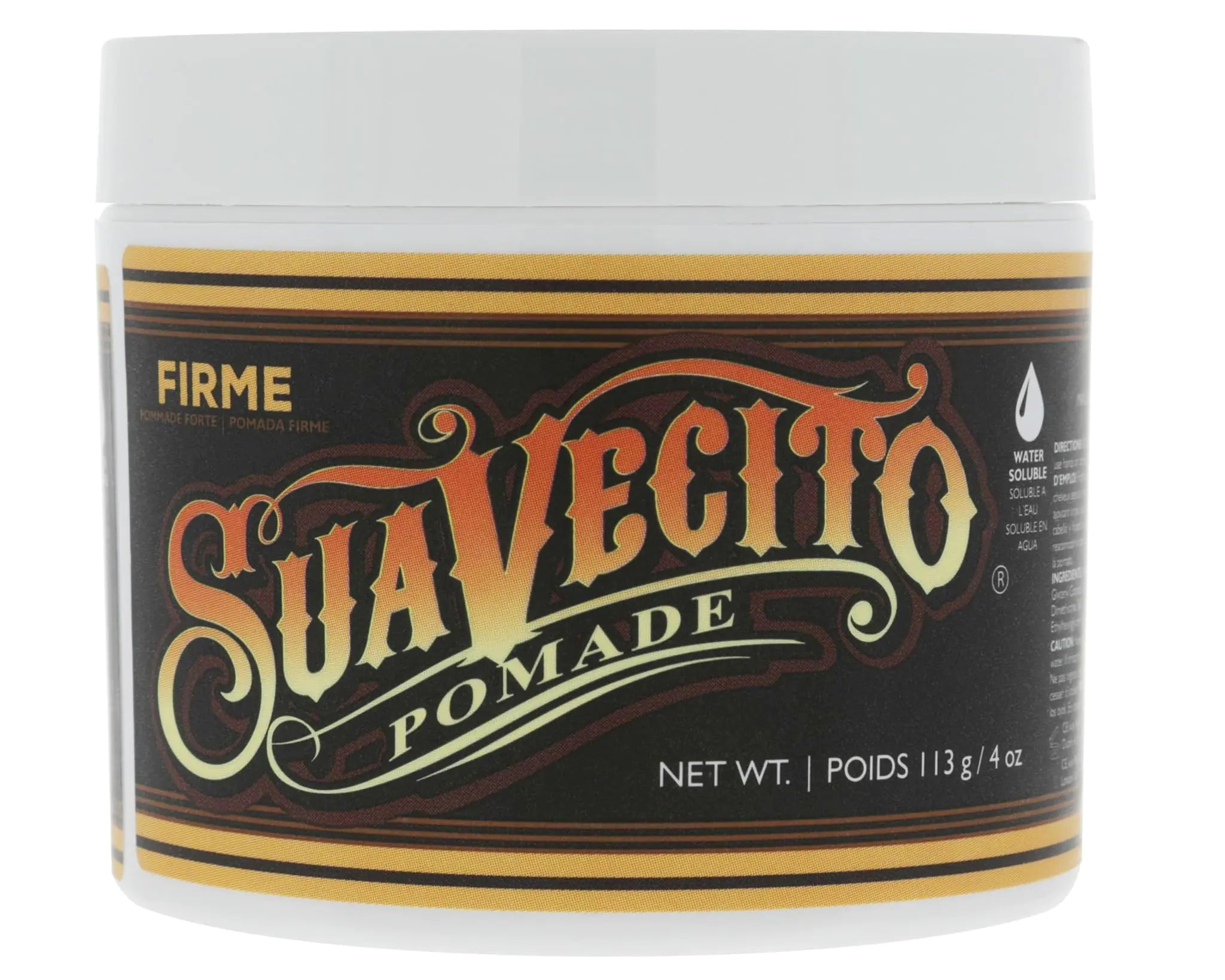 Suavecito Pomade Firme (Strong) Hold 4 Oz 1 Pack - Strong Hold Hair Pomade For Men - Medium Shine Water Based Flake Free Hair Gel - Easy To Wash Out - All Day Hold For All Hair Styles