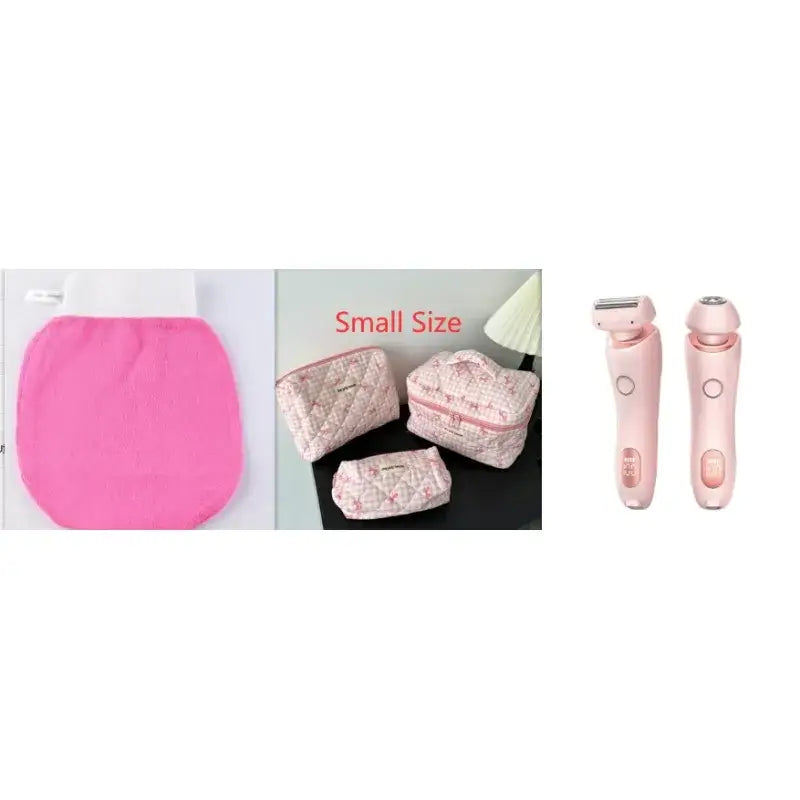 Pink electric razor with a sleek, ergonomic design and smooth finish