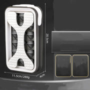 White and gray silicone ice cube tray with a textured, diamond-patterned surface.
