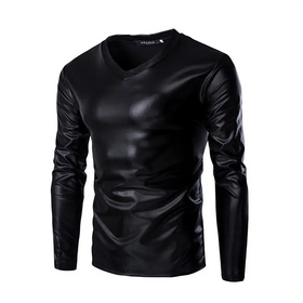 2017 Men's Slim Fit Long Sleeve V-Neck T-Shirt