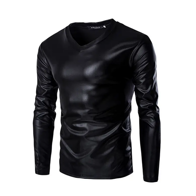 2017 Men's Slim Fit Long Sleeve V-Neck T-Shirt