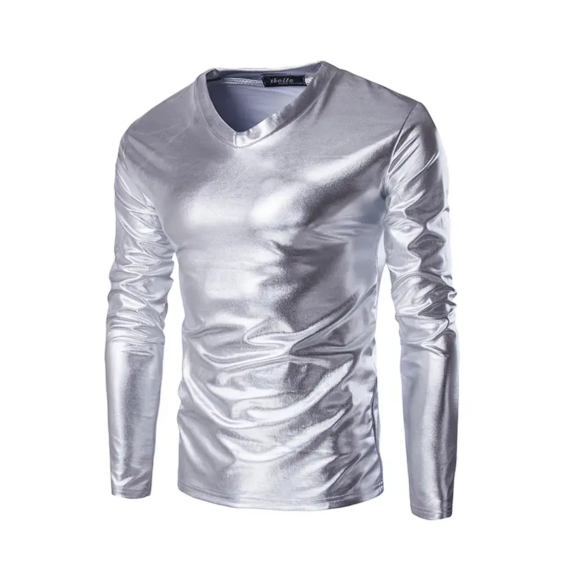 2017 Men's Slim Fit Long Sleeve V-Neck T-Shirt