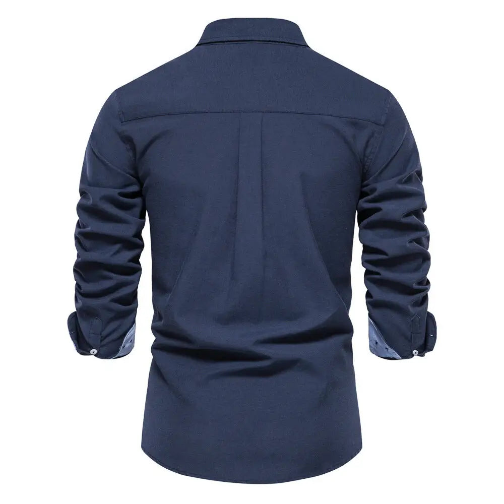 2023 Fall Men's Casual Slim-Fit Long Sleeve Shirt