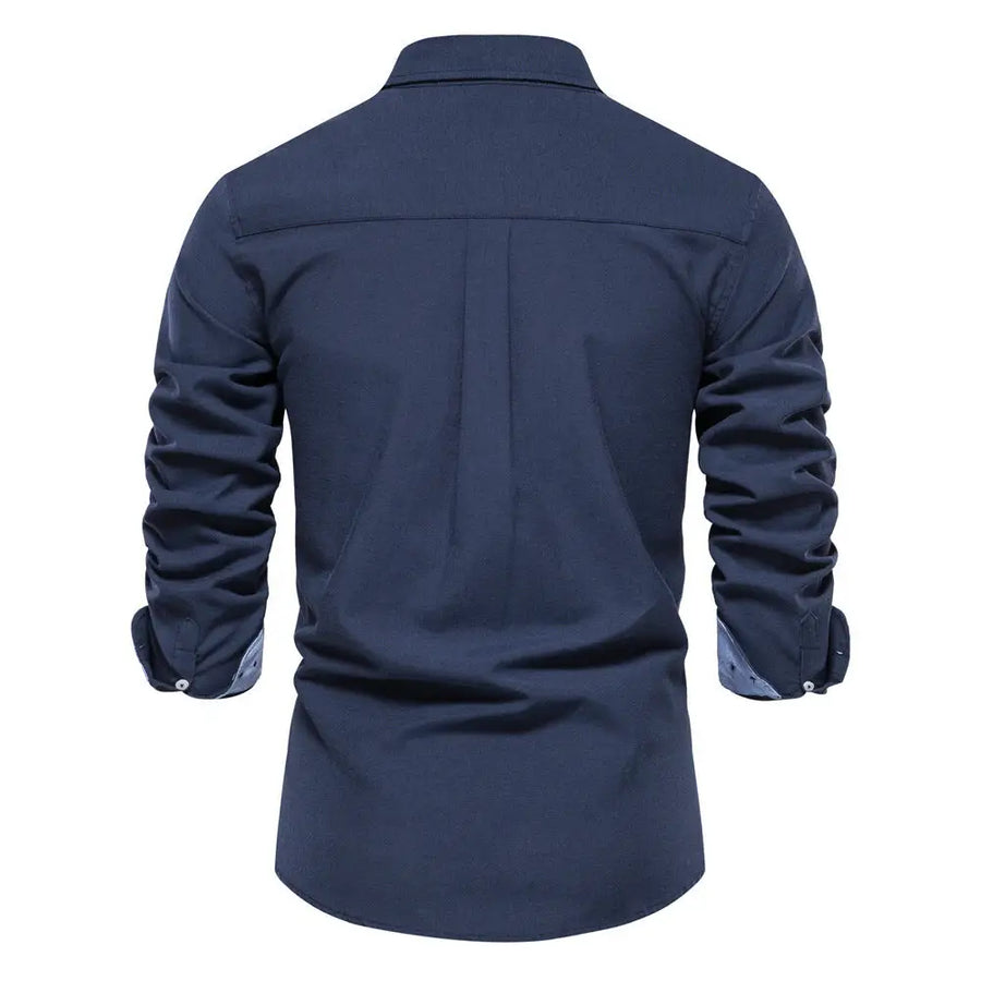 2023 Fall Men's Casual Slim-Fit Long Sleeve Shirt