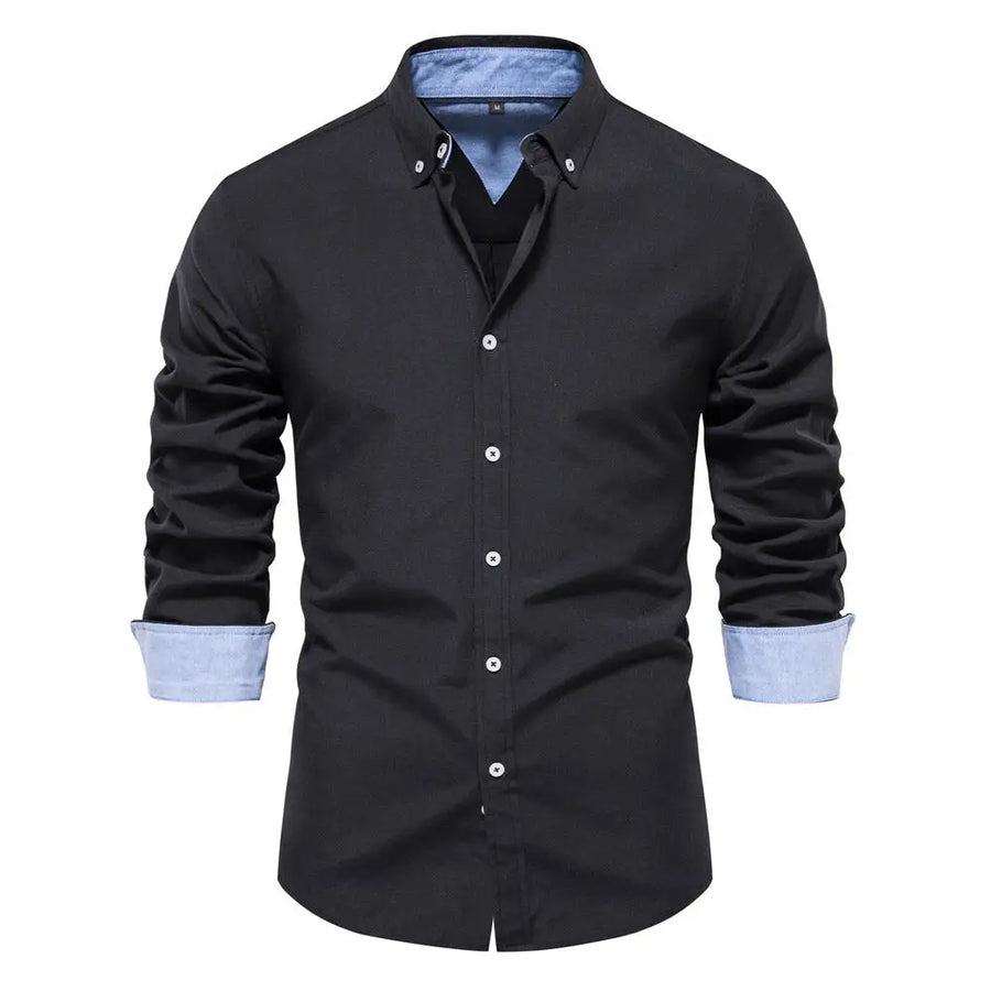 2023 Fall Men's Casual Slim-Fit Long Sleeve Shirt