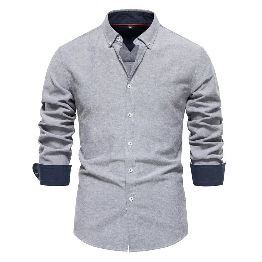 2023 Fall Men's Casual Slim-Fit Long Sleeve Shirt