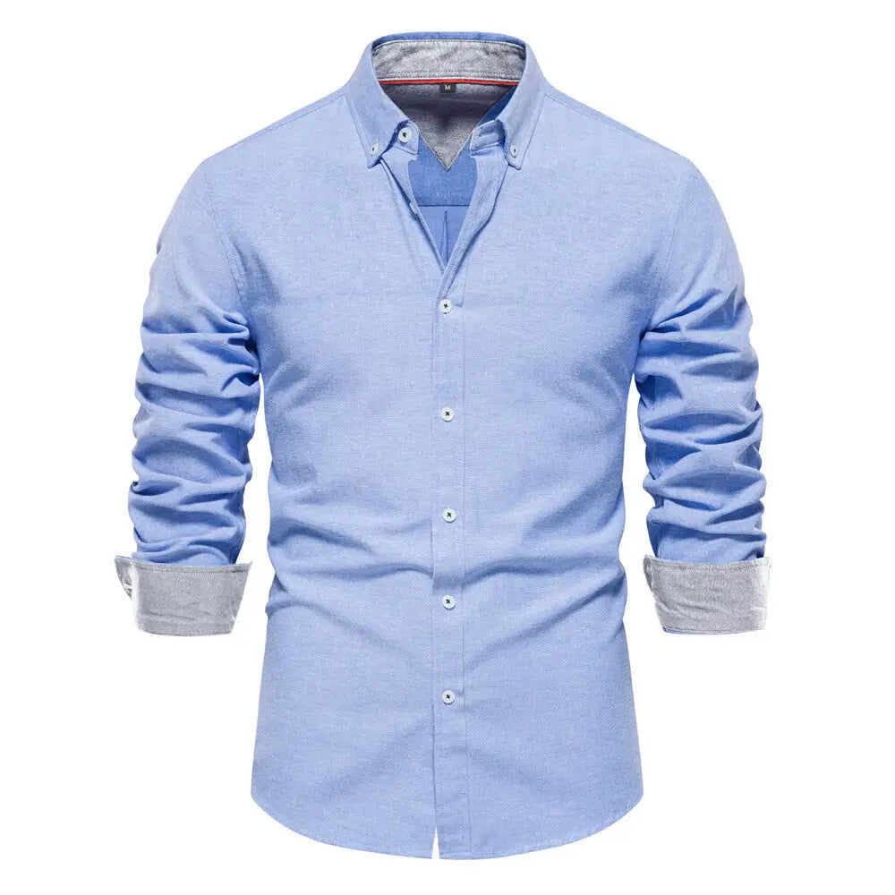 2023 Fall Men's Casual Slim-Fit Long Sleeve Shirt