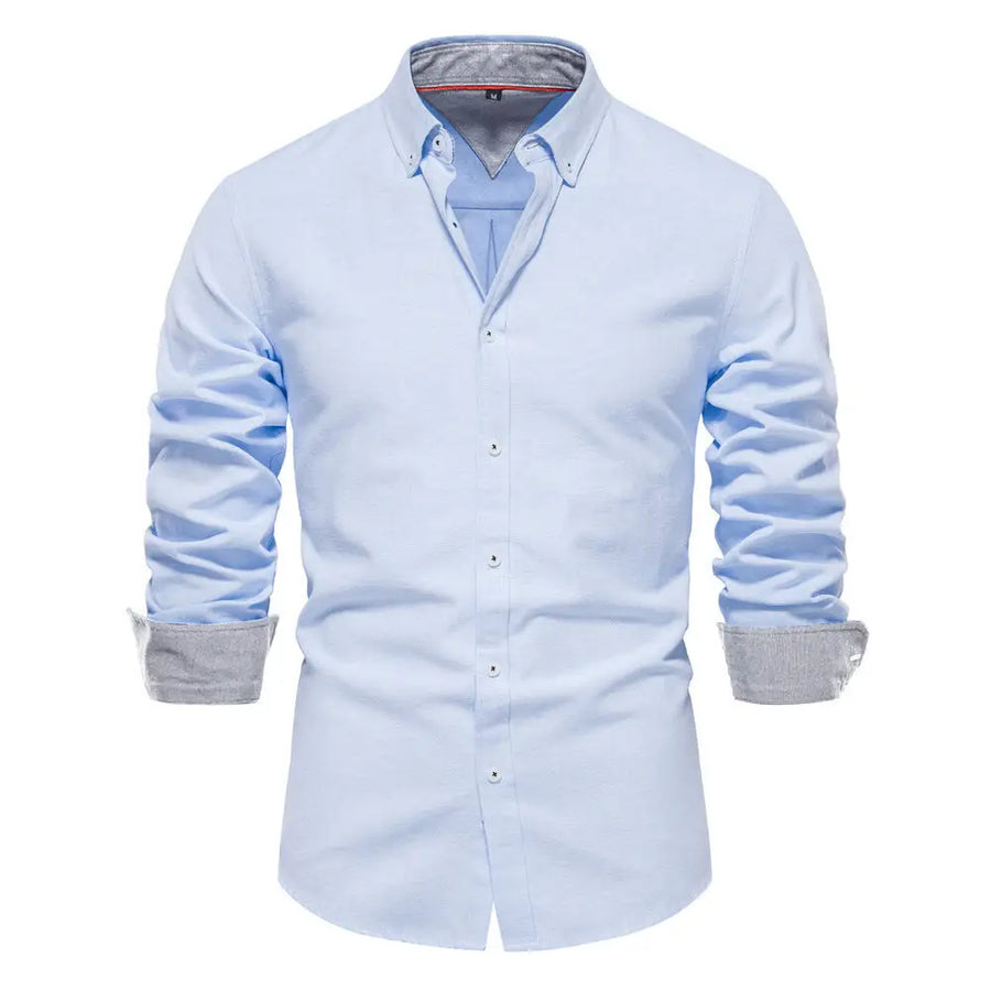 2023 Fall Men's Casual Slim-Fit Long Sleeve Shirt