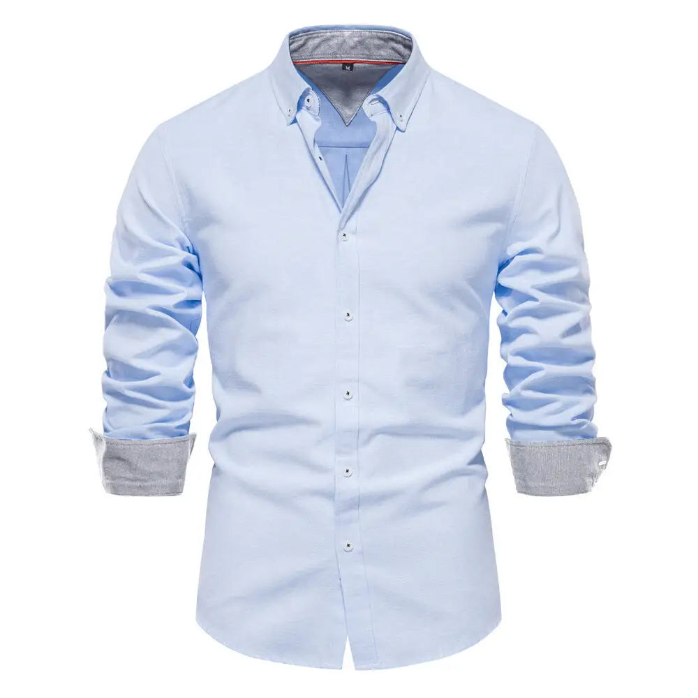2023 Fall Men's Casual Slim-Fit Long Sleeve Shirt