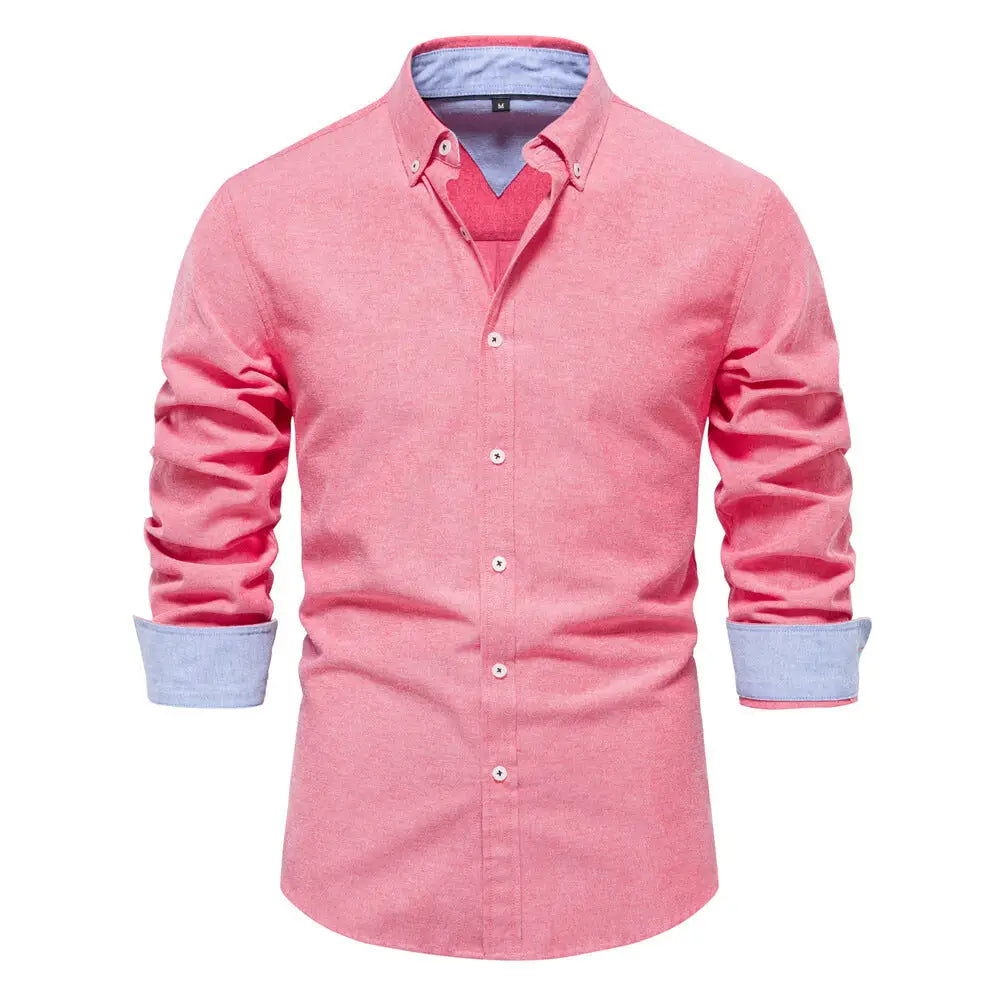 2023 Fall Men's Casual Slim-Fit Long Sleeve Shirt