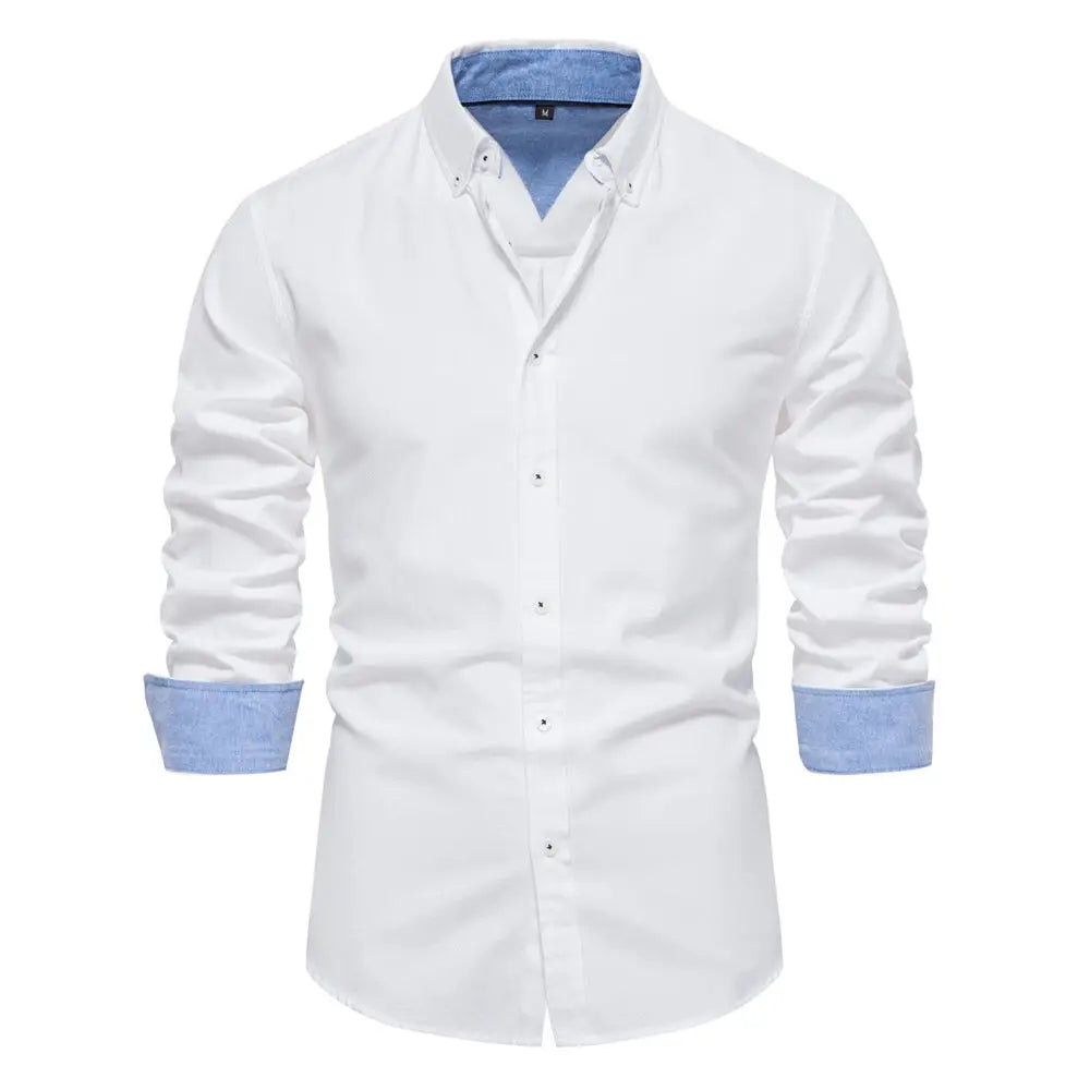 2023 Fall Men's Casual Slim-Fit Long Sleeve Shirt