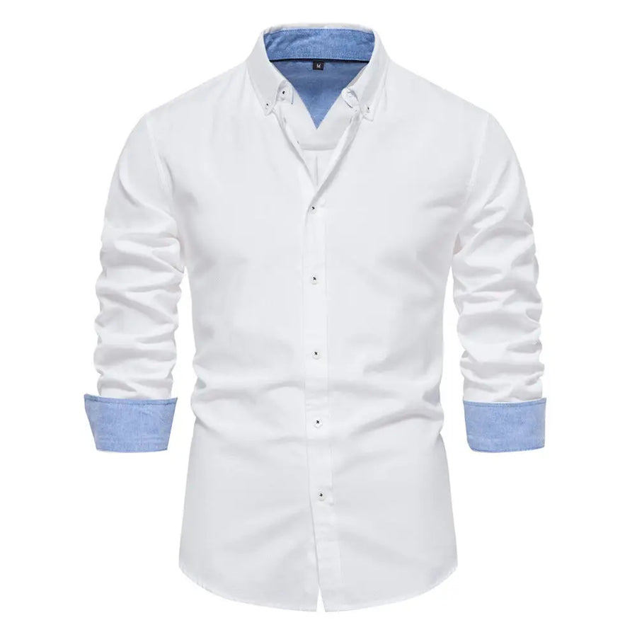 2023 Fall Men's Casual Slim-Fit Long Sleeve Shirt
