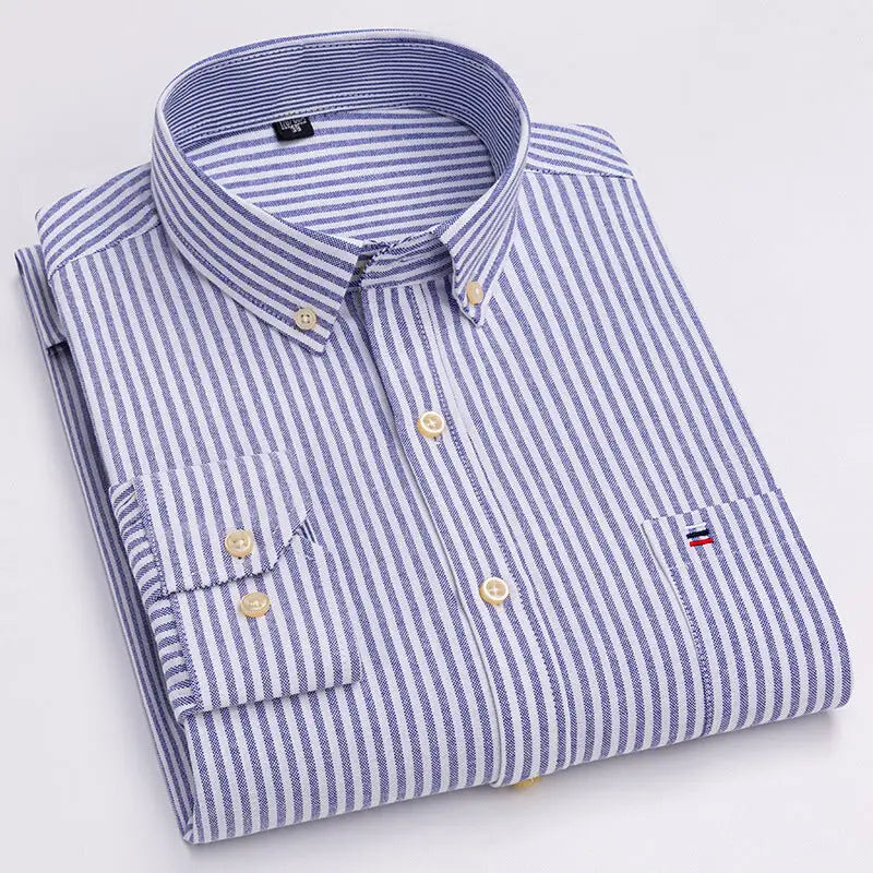 2023 Men's Casual Slim Fit Long Sleeve Shirt