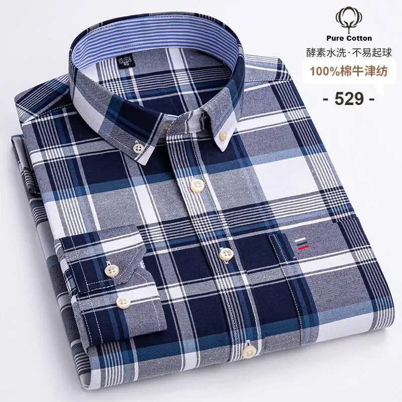 2023 Men's Casual Slim Fit Long Sleeve Shirt