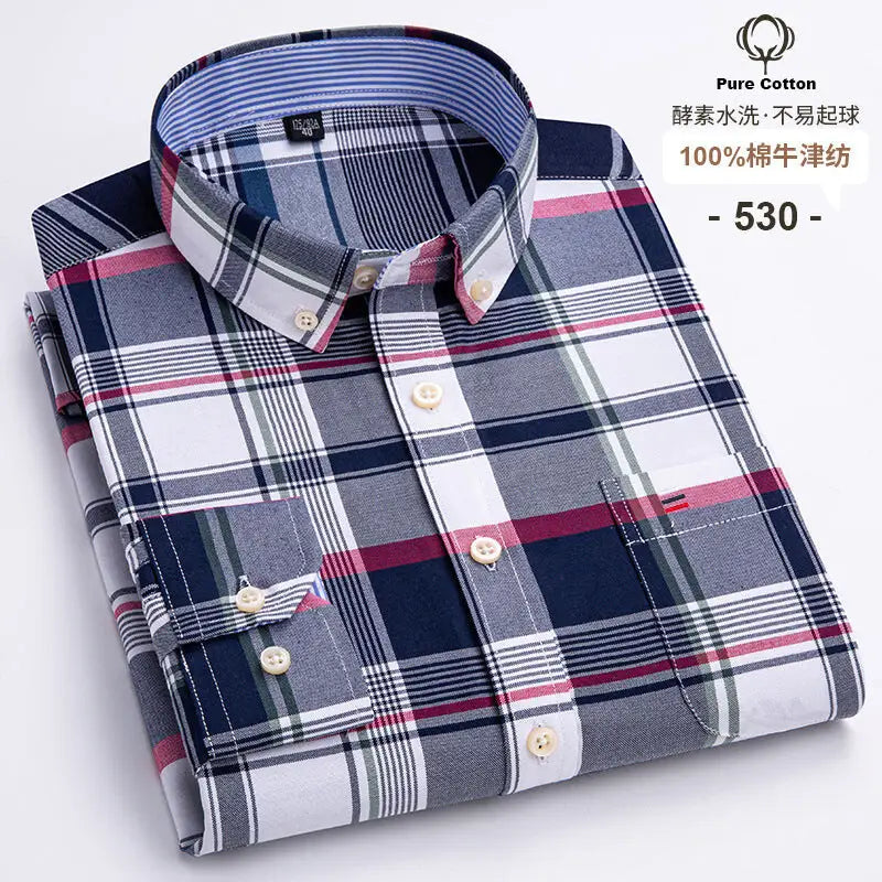 2023 Men's Casual Slim Fit Long Sleeve Shirt