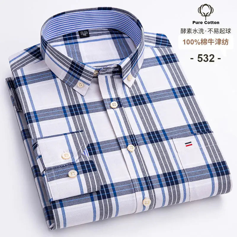 2023 Men's Casual Slim Fit Long Sleeve Shirt